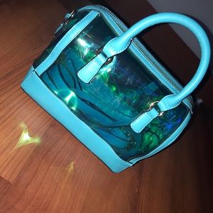 Blue transparent purse